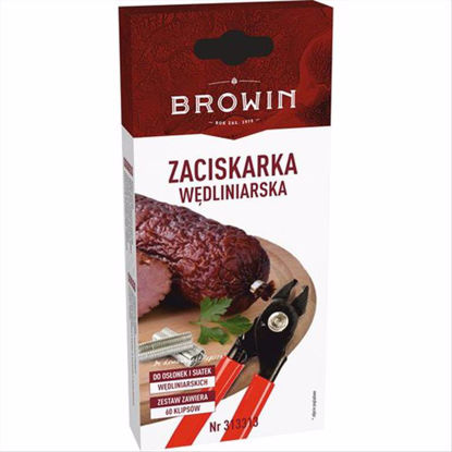 Obrazek ZACISKARKA WĘDLINIARSKA + 60KLIPSÓW 313313 BROWIN 