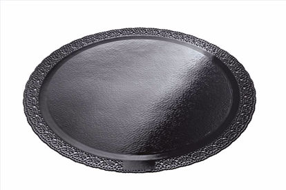 Obrazek PODKŁAD POD TORT CZARNY ŚR.30/26CM AŻUREK - LEONARDO GALAGO