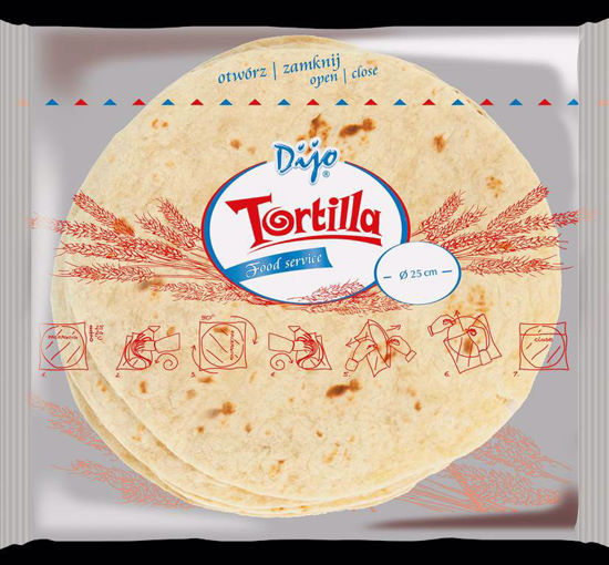 Obrazek TORTILLA PSZENNA DURUM 25CM OP.18SZT DIJO